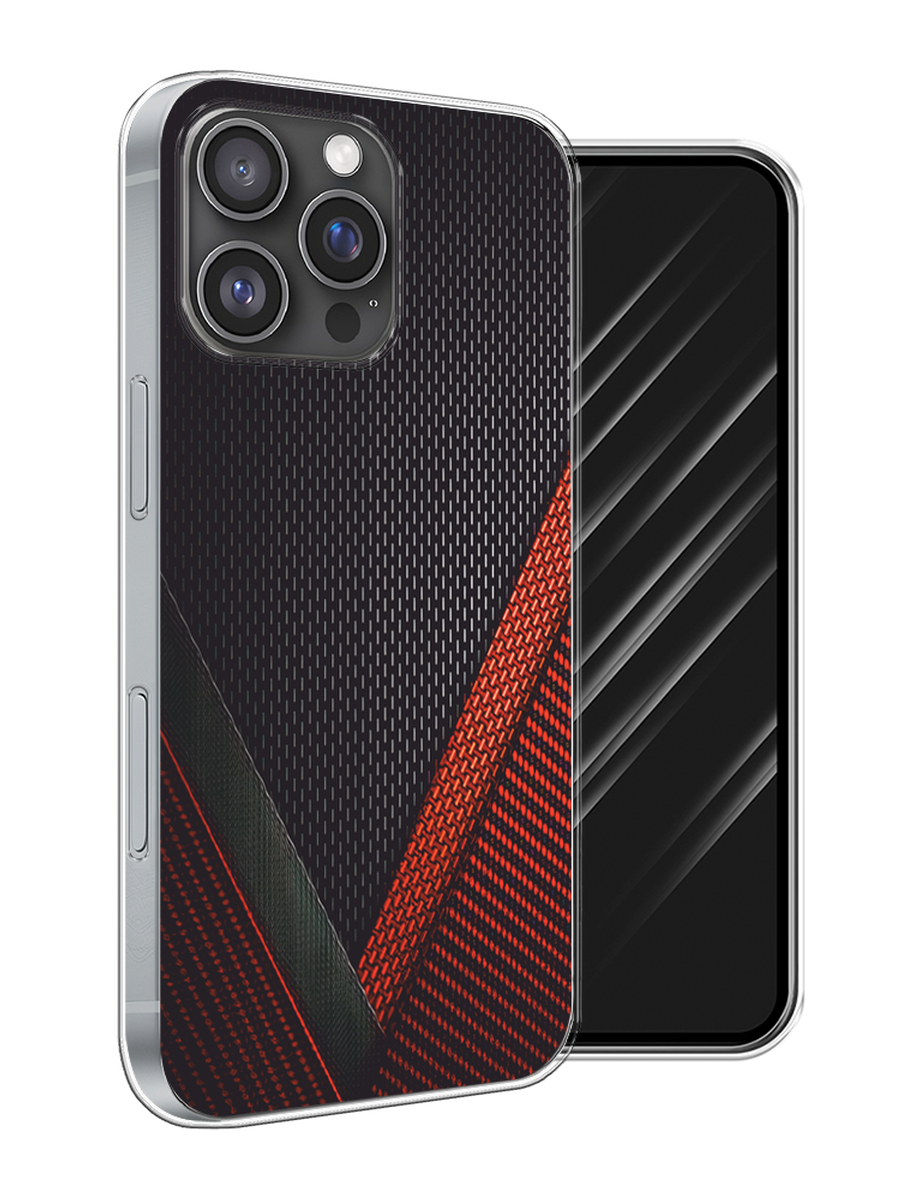 

Чехол Awog на Apple iPhone 16 Pro Max "Красный карбон", Черный;красный, 16350-1