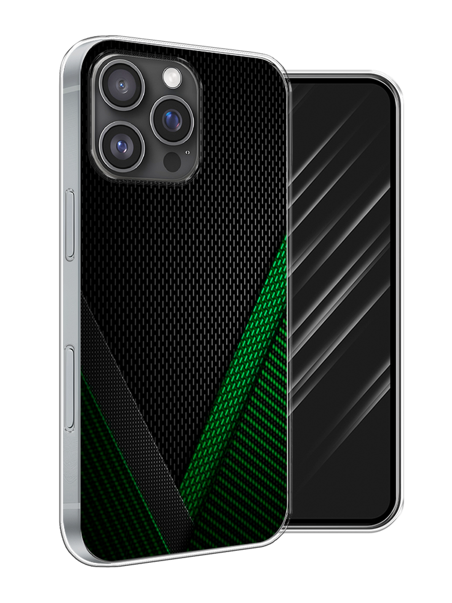 

Чехол Awog на Apple iPhone 16 Pro Max "Зеленый карбон", Черный;зеленый, 16350-1