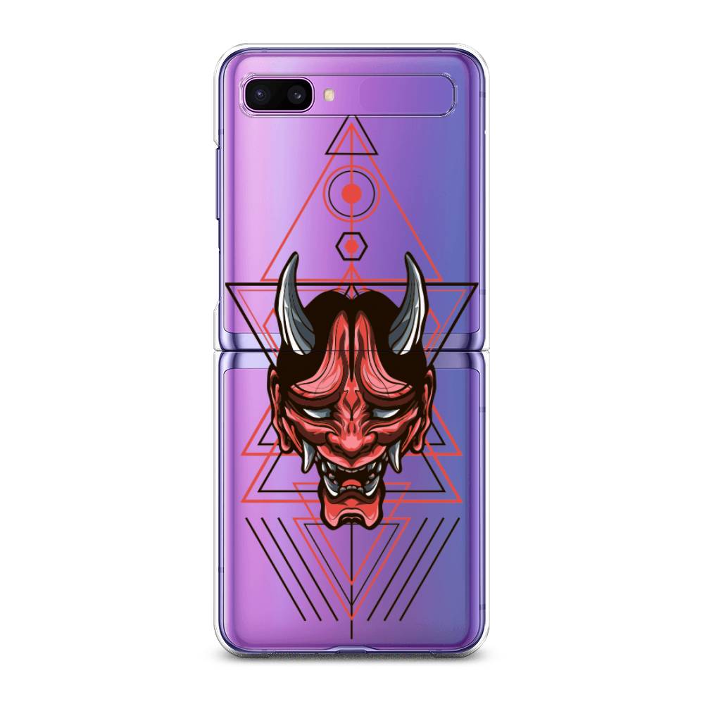 

Чехол на Samsung Galaxy Z Flip 1 "Hanya Oni mask", Серый;красный;черный, 2107150-4