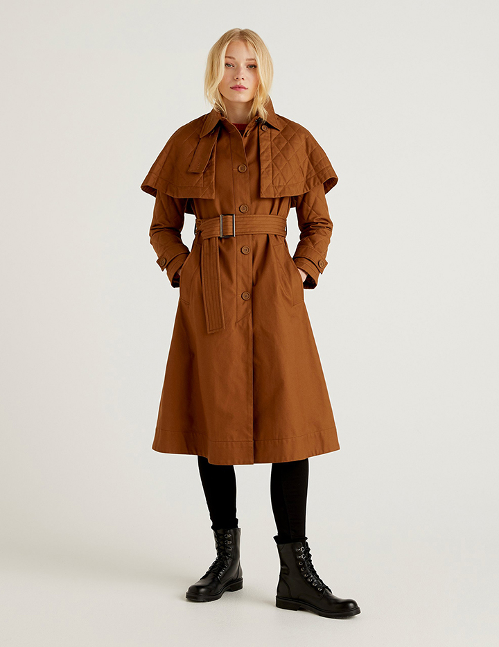 

Пальто женское United Colors of Benetton 21A_2H7T5K345 коричневое 48