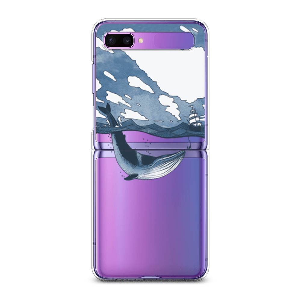

Чехол на Samsung Galaxy Z Flip 1 "Большой кит", Синий, 2107150-1