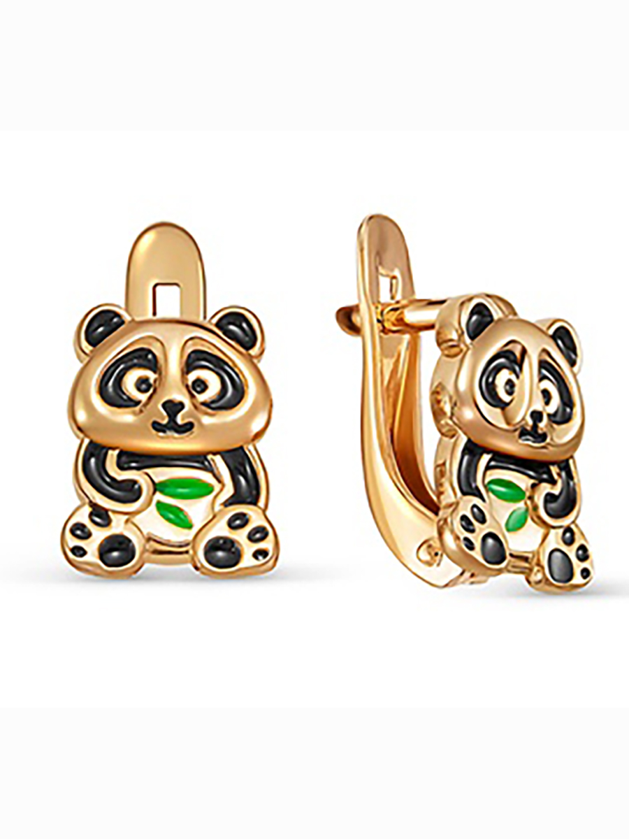 

Серьги Панды из серебра с позолотой Вероника С6010-2305М1, С6010-2305М1