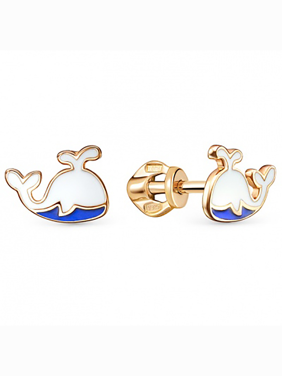 

Серьги Киты из серебра с позолотой Вероника С6010-2102М1, С6010-2102М1