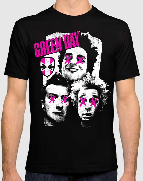 фото Футболка мужская design heroes green day черная s