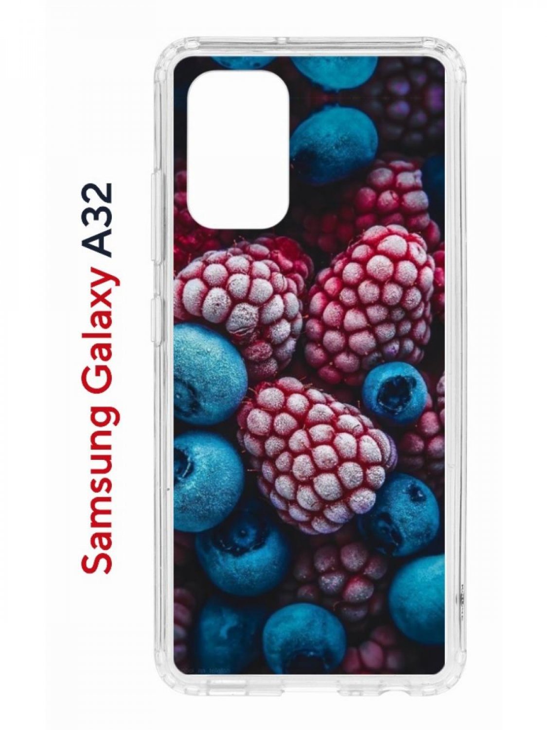 фото Чехол на samsung a32 kruche print fresh berries, противоударный бампер,с защитой камеры кruче