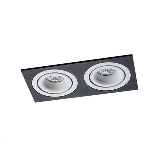 

Светильник встраиваемый Italline IT02-008 IT02-008 white*2 + IT02-QRS2 black