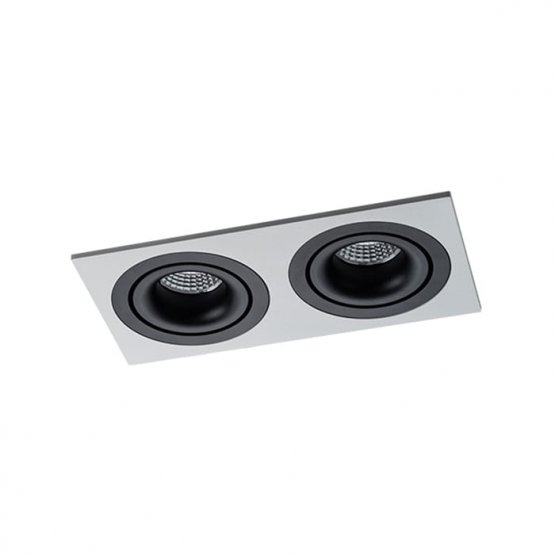 

Светильник встраиваемый Italline IT02-008 IT02-008 black*2 + IT02-QRS2 white