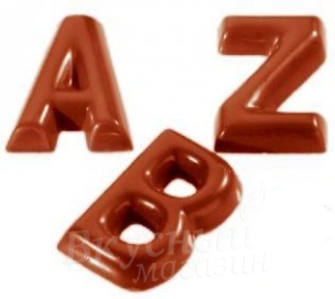 фото Форма для конфет алфавит английский chocolate world cw1426