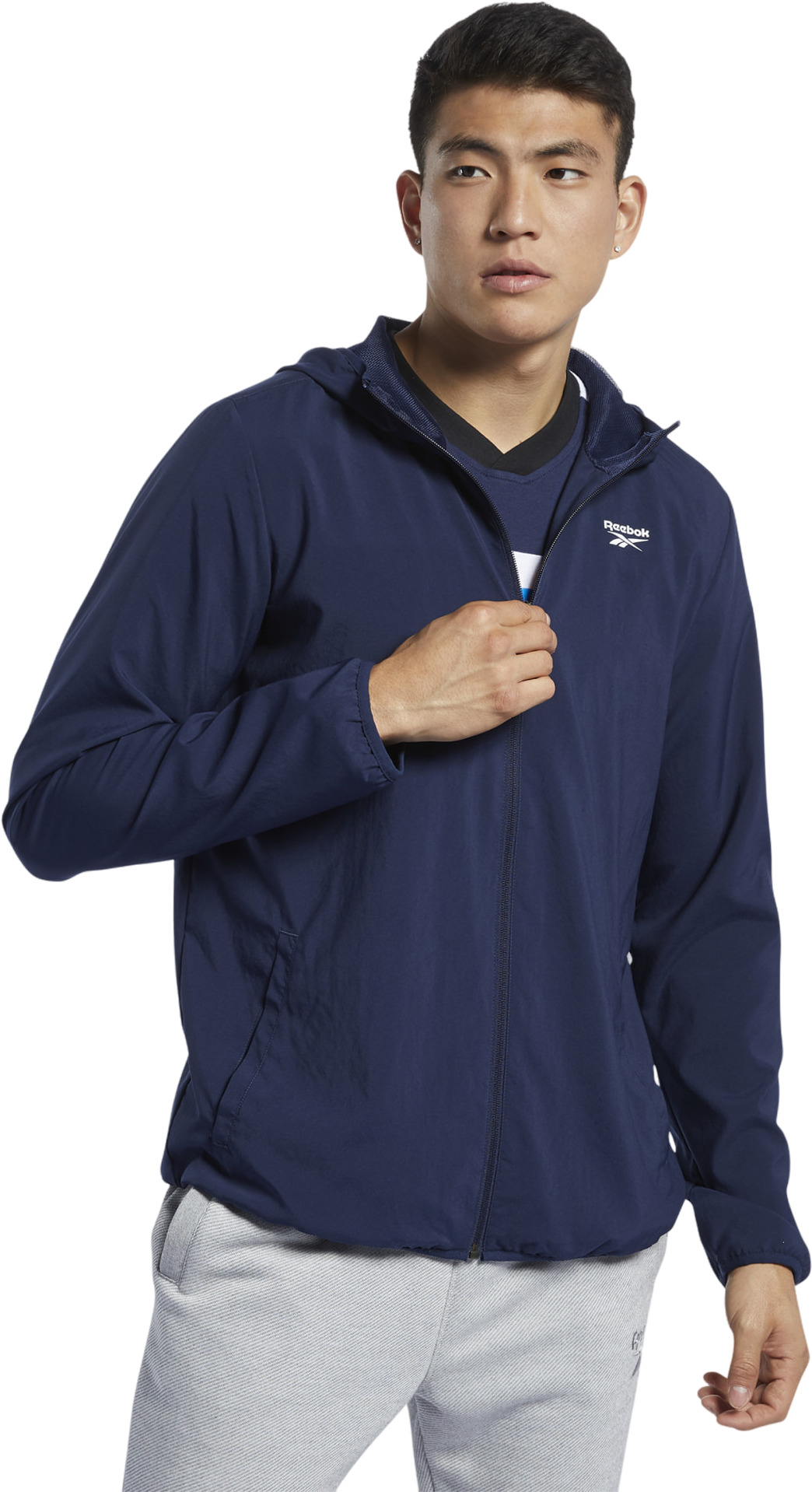 

Ветровка мужская Reebok FU3098 синяя XS, Синий, FU3098