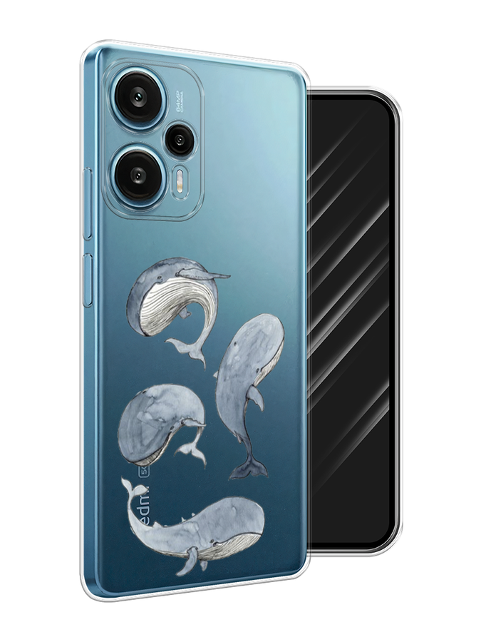 

Чехол Awog на Xiaomi Redmi Note 12 Turbo "Киты", Голубой;белый;прозрачный, 318450-1