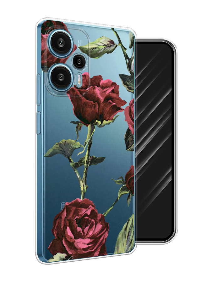 

Чехол Awog на Xiaomi Redmi Note 12 Turbo "Бордовые розы фон", Бордовый, 318450-8