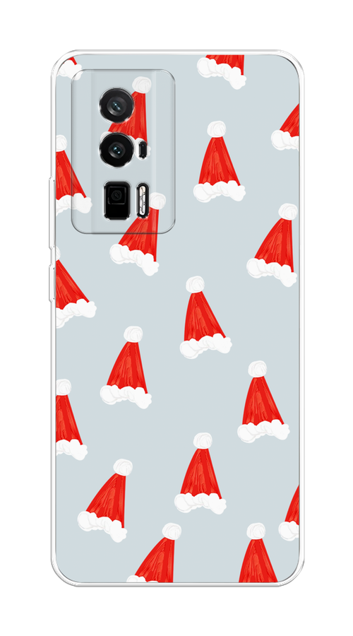 

Чехол на Redmi K60 "Новогодние шапочки", Белый;красный;серый, 317450-5