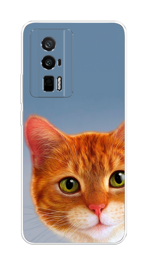

Чехол на Redmi K60 "Любопытный котик", Коричневый, 317450-1
