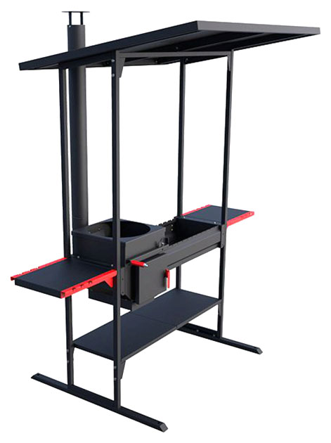 

Мангал Grillver Искандер Инклайн ПМ1.И100 200х119х223 см, Черный