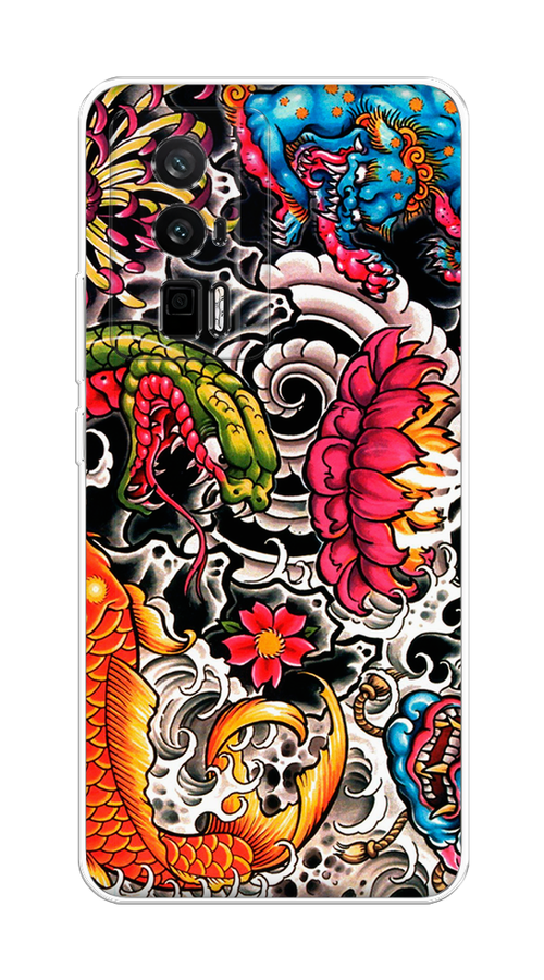 

Чехол на Redmi K60 "Японское искусство", Красный;оранжевый;голубой, 317450-4