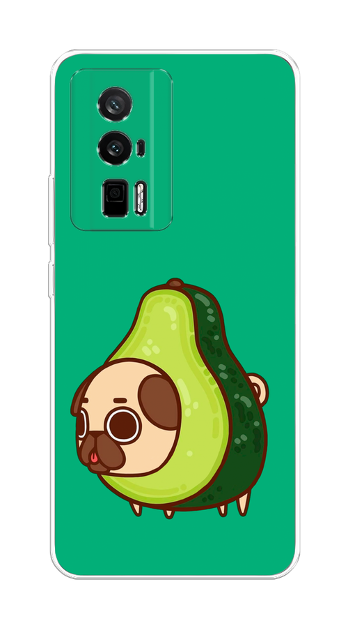 

Чехол на Redmi K60 "Мопс авокадик", Зеленый, 317450-1