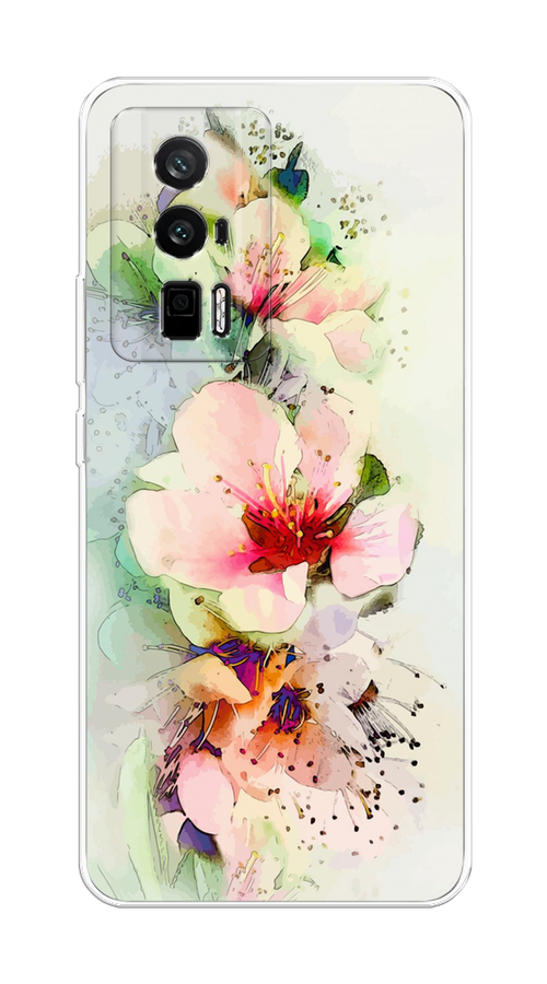 

Чехол на Redmi K60 "Нежные цветы", Зеленый;розовый, 317450-2