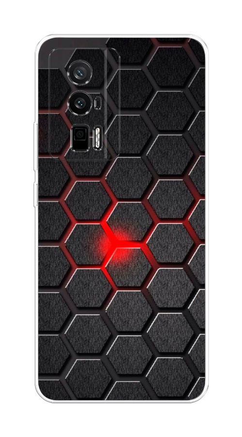 

Чехол на Redmi K60 "Соты красные", Красный;черный;серый, 317450-3
