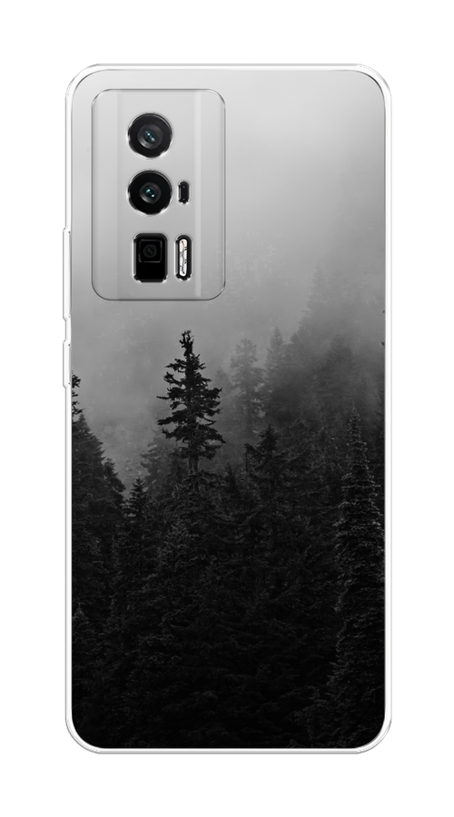 

Чехол на Redmi K60 "Туманный лес", Серый;черный, 317450-2