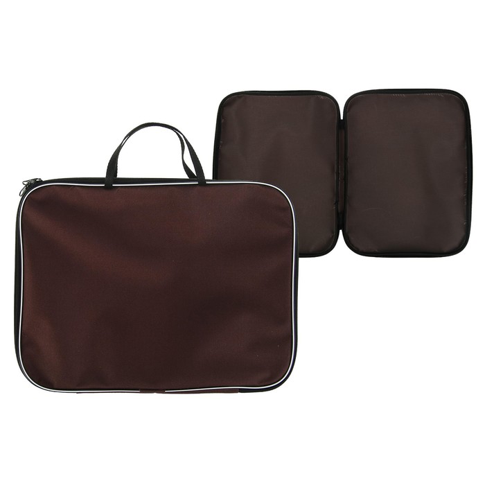 

Папка с ручками текстильная А4, 350 х 270 х 20 мм, Calligrata "Офис", нейлон 600D, двуцвет, Коричневый