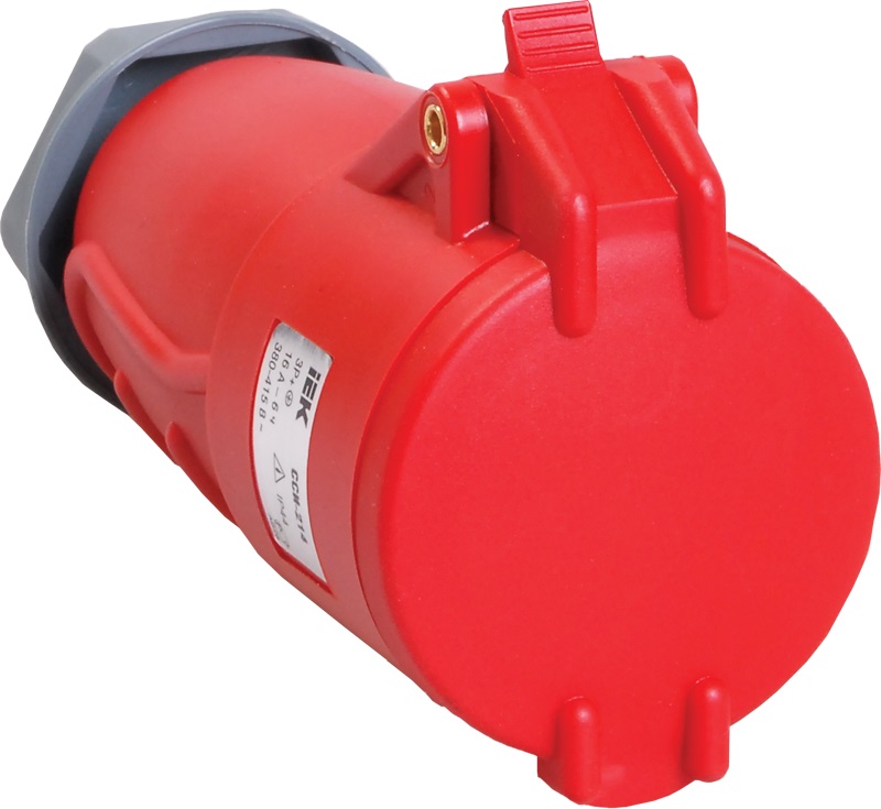 

Розетка стационарная IEK ССИ-215 16А-6ч/200/346-240/415В 3Р+РЕ+N IP44 MAGNUM, Красный;серый