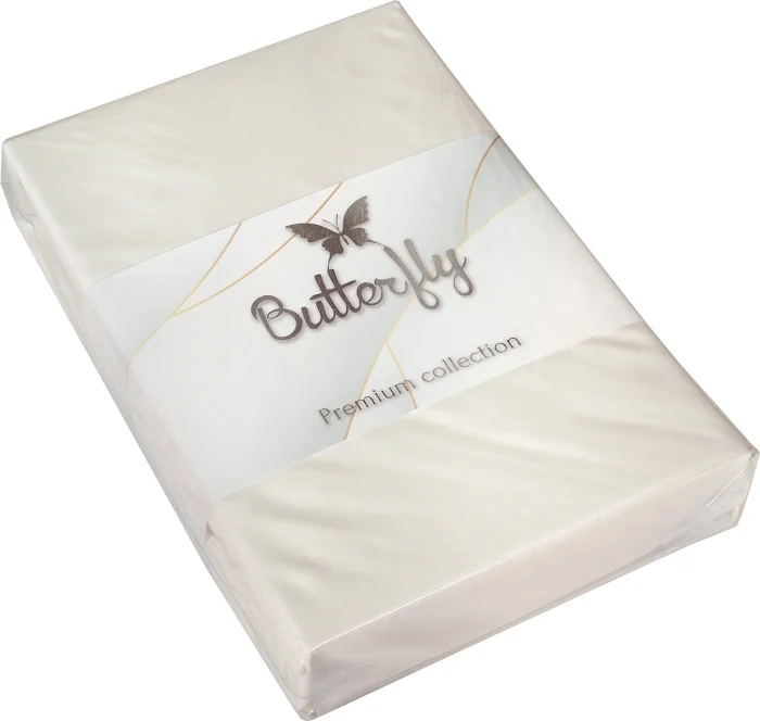 Простыня Butterfly Premium collection 220x240 см сатин белая