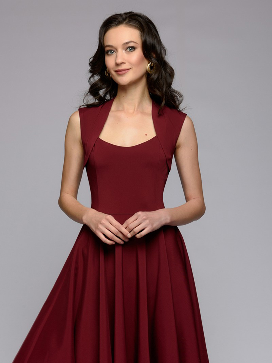 фото Платье женское 1001dress dm01396 бордовое 42