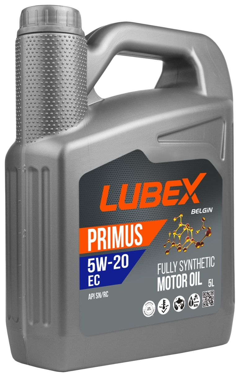 фото Lubex l03413090405 масло моторное синтетическое primus ec 5w-20 sn+rc gf-5 5л 1шт