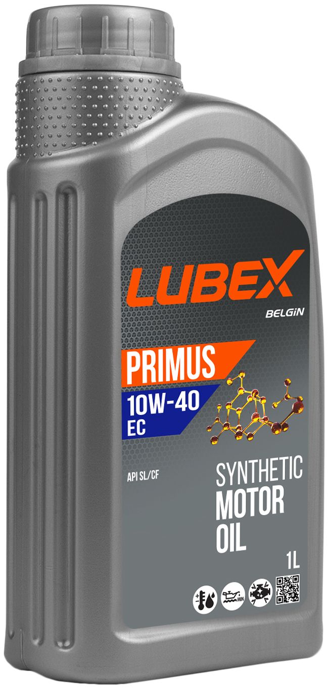 Моторное масло LUBEX синтетическое PRIMUS EC API SL/CF 10W40 1л