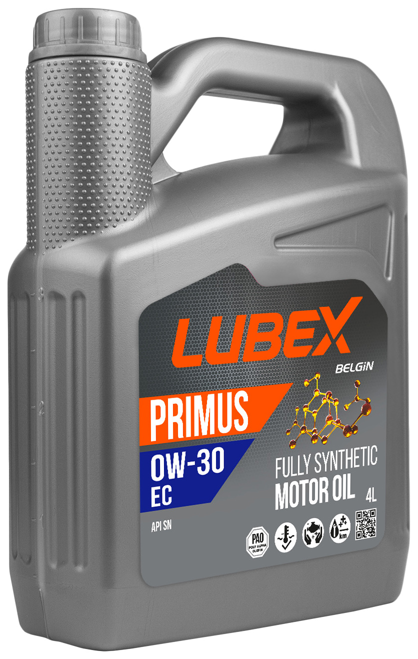 

Моторное масло LUBEX синтетическое PRIMUS EC API SN 0W30 4л