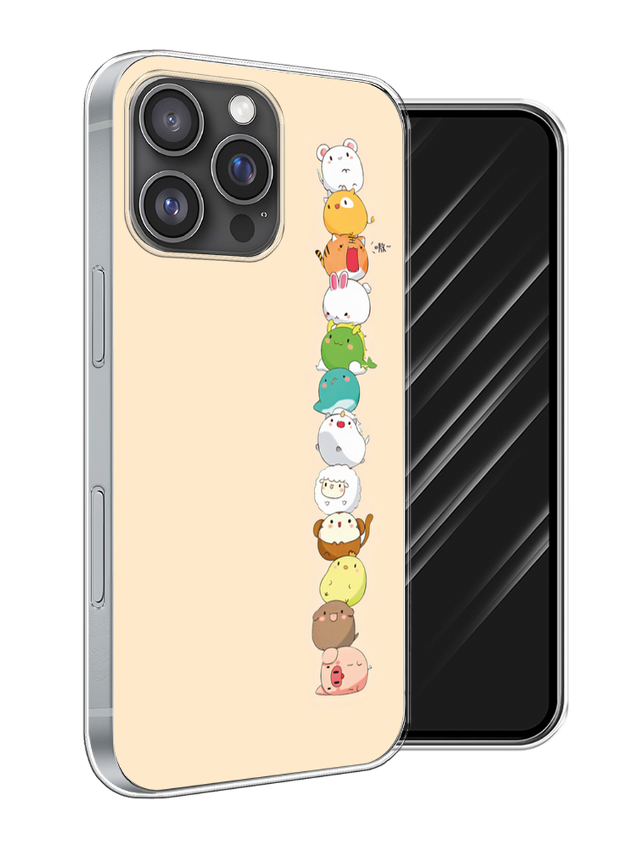

Чехол Awog на Apple iPhone 16 Pro Max "Питомцы Чиби", Желтый, 16350-1