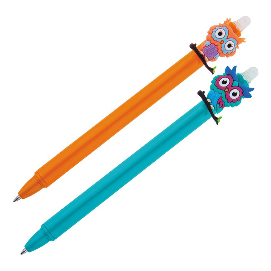 Ручка гелевая стираемая автоматическая Meshu Owls узел 0,5 мм линия письма 0,3 мм цвет чер