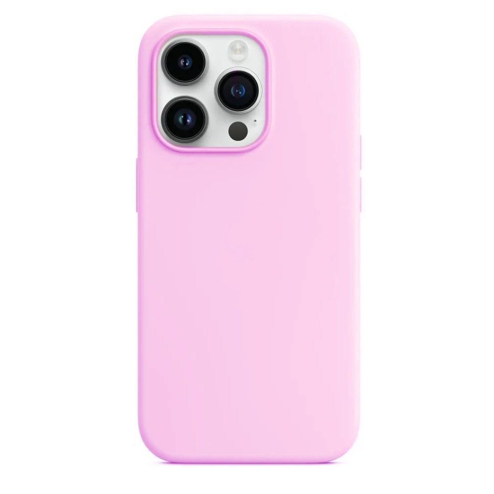 

Чехол силиконовый с микрофиброй Qvatra на iPhone 13 Pro Max розовый, на iPhone 13 Pro Max розовый