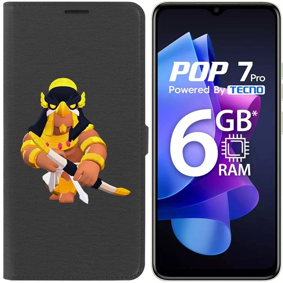

Чехол-книжка Eco Book для Tecno Pop 7 Pro Brawl Stars-Бо Хорус