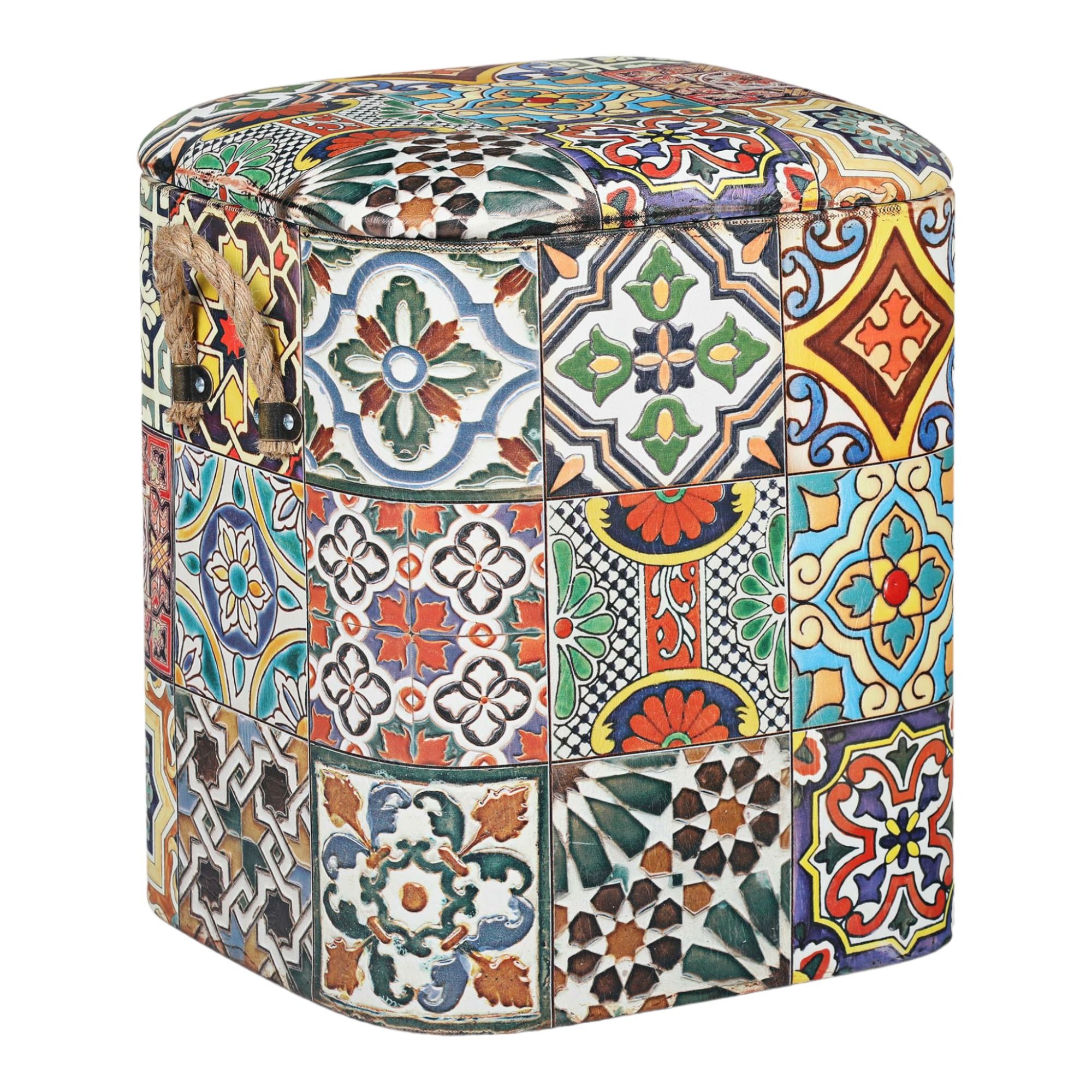 

Пуф Grand Forest Пэчворк с крышкой 37 x 33 x 43 см, Разноцветный