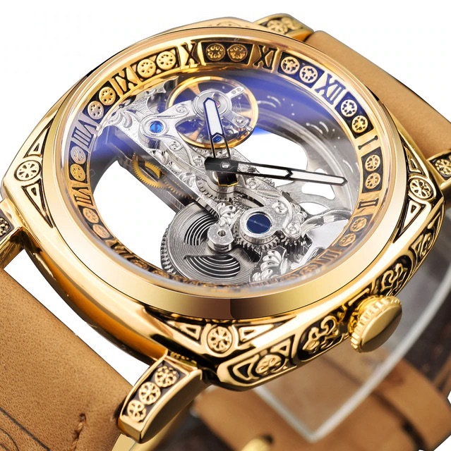 Наручные часы мужские Forsining GMT1235-4 коричневые