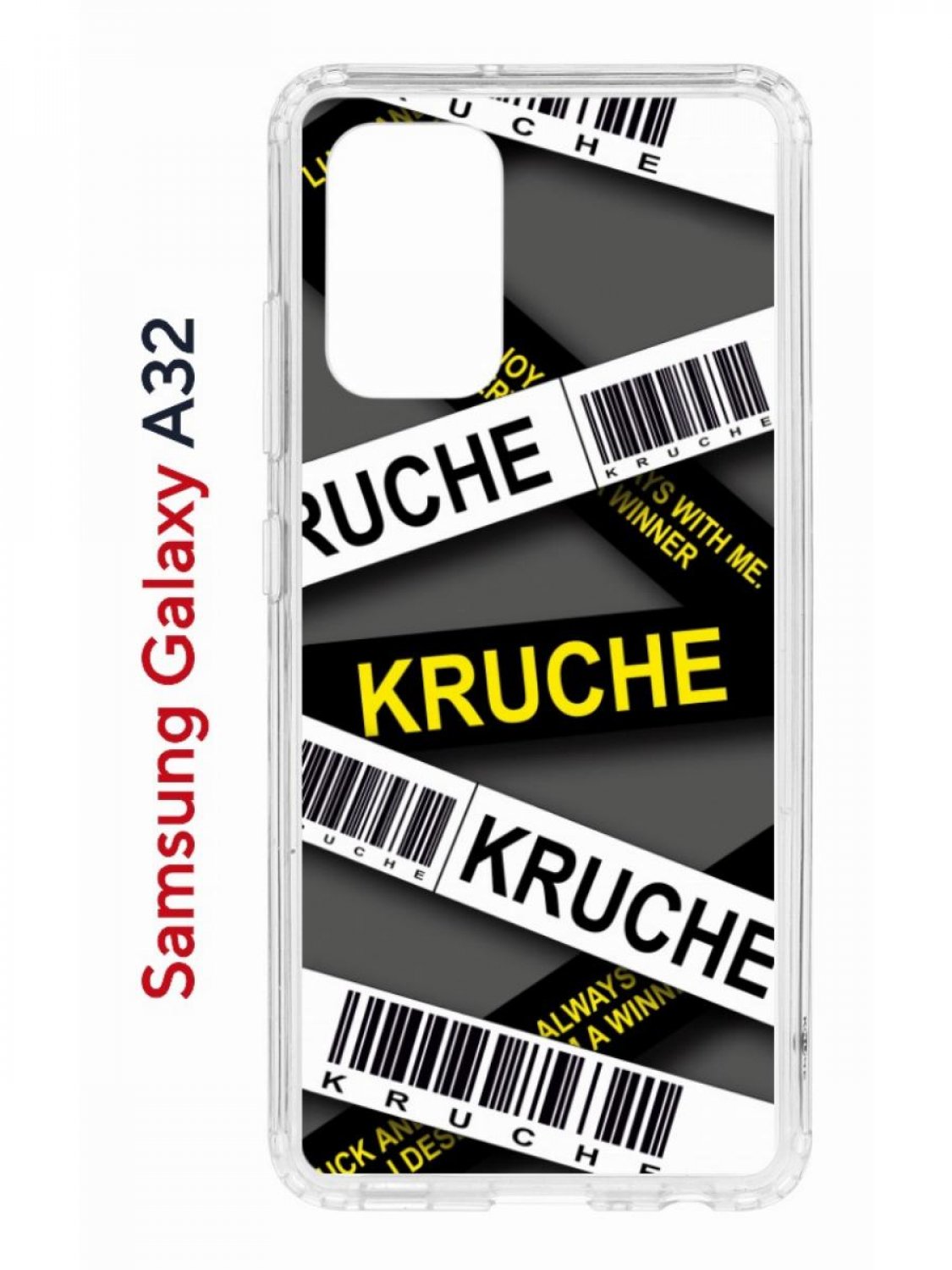 фото Чехол на samsung a32 с принтом kruche print kruche, противоударный бампер,с защитой камеры кruче