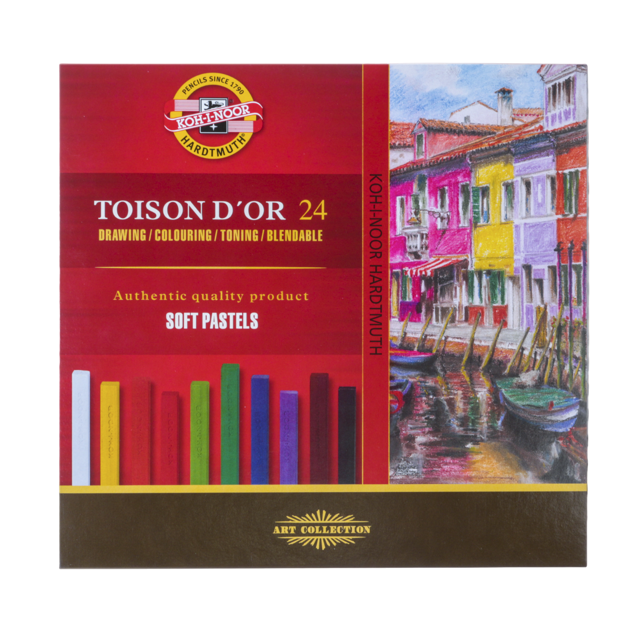

Пастель Koh-I-Noor Toison D'or 8584, квадратное сечение, 24 цвета, Разноцветный