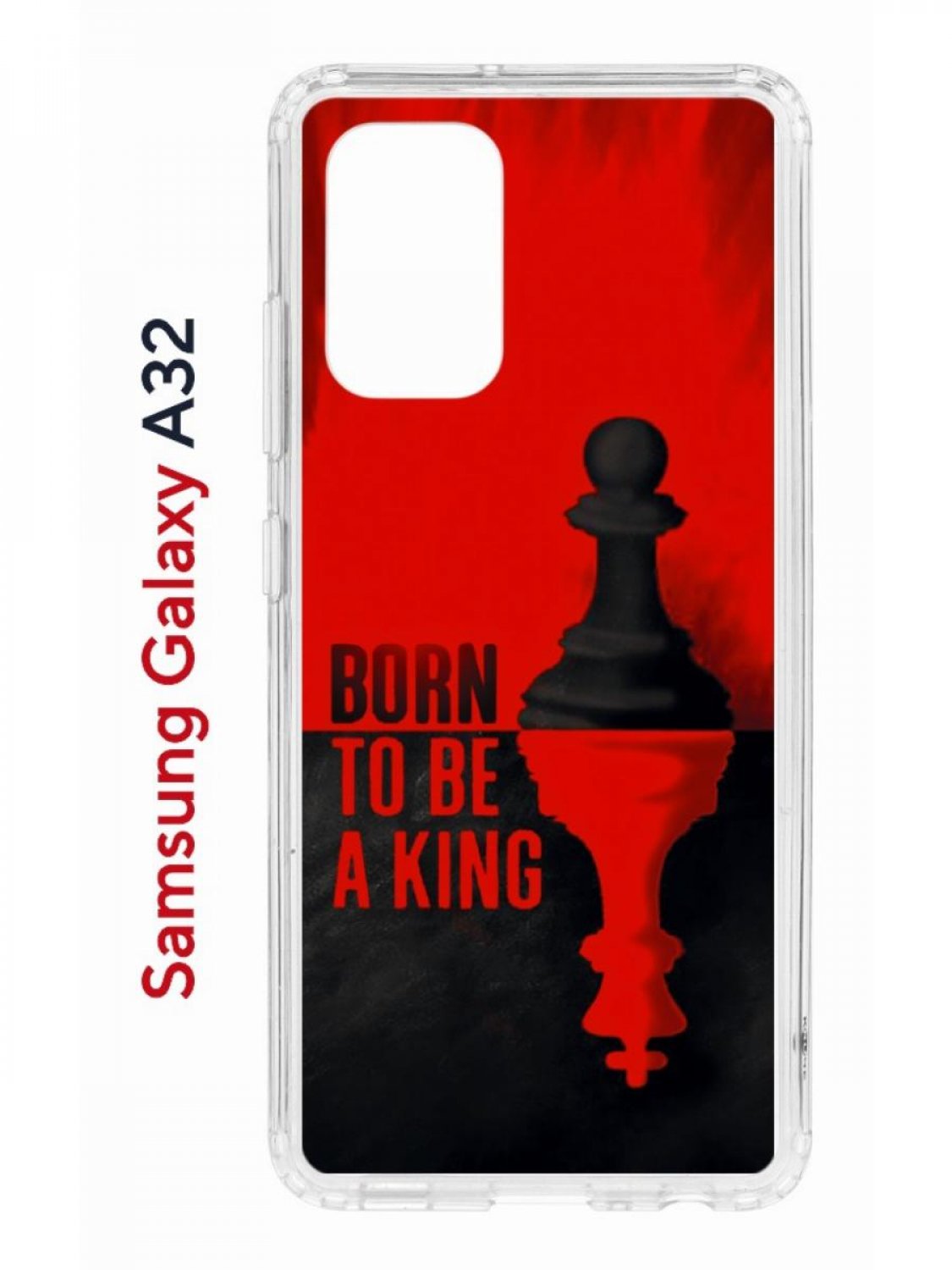 фото Чехол на samsung a32 kruche print born to be a king противоударный бампер,с защитой камеры кruче