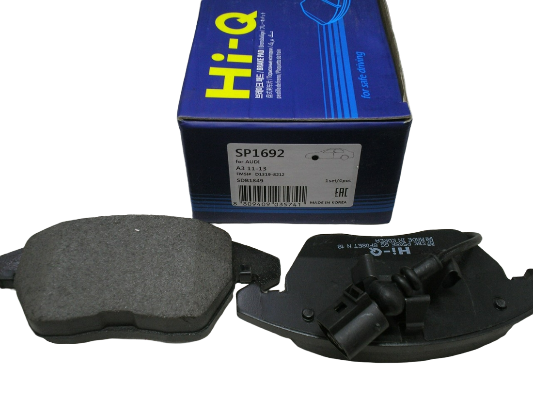 Колодки дисковые HI-Q передние disk 1516 с датч. изн. audi a3, vw golf v 1.4-2.0td SP1692