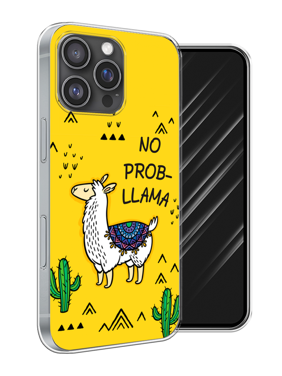 

Чехол Awog на Apple iPhone 16 Pro Max "No probLLama", Желтый;черный;синий, 16350-1