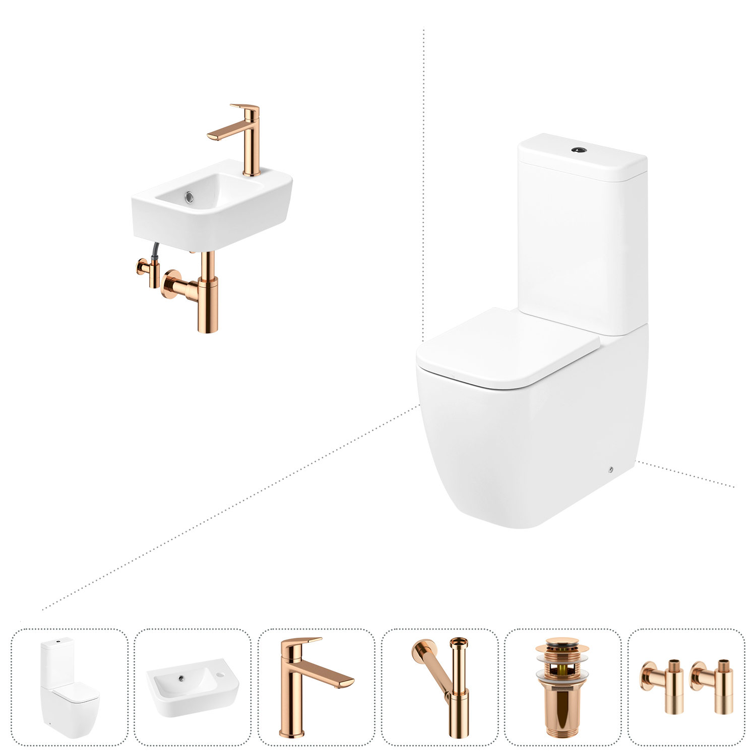 

Напольный унитаз-компакт Lavinia Boho One 202008618 в наборе 6 в 1, Набор для туалета_One_33022040_правосторонняя раковина_ 6 в 1