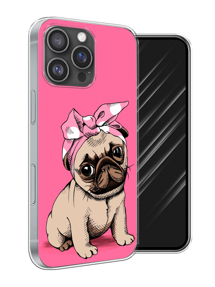 

Чехол Awog на Apple iPhone 16 Pro Max "Dog Pin-Up", Розовый;бежевый, 16350-1