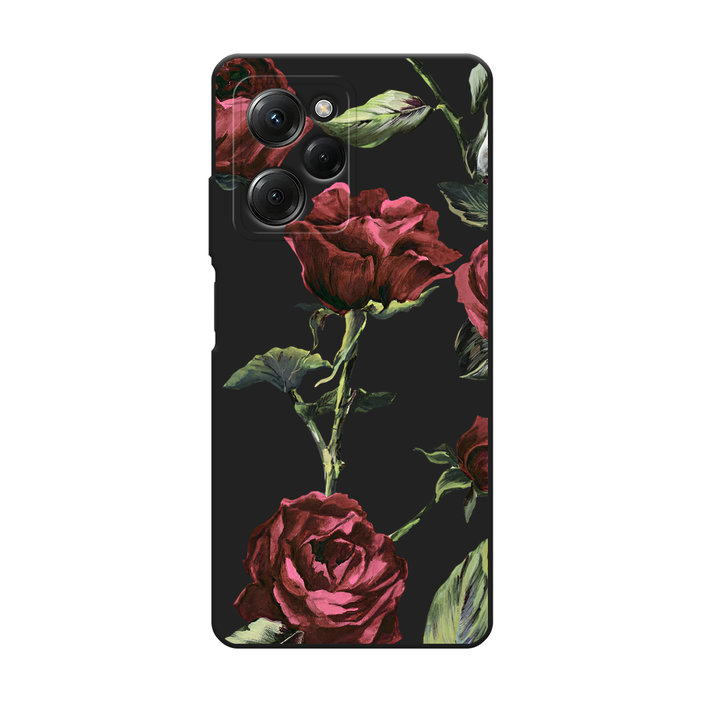 

Чехол Awog на Xiaomi Poco X5 Pro 5G "Бордовые розы фон", Бордовый, 318052-1
