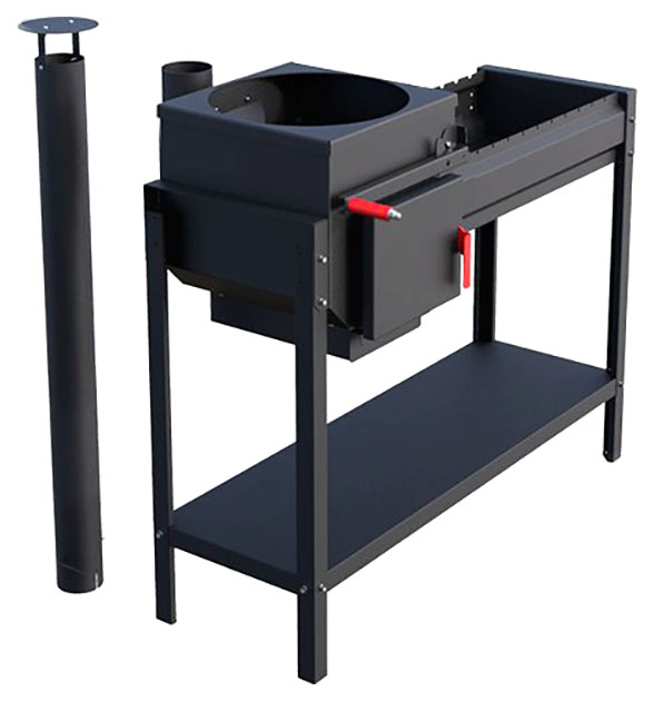 

Мангал Grillver Искандер Стандарт ПМ1.С100 113,5х66х223 см, Черный
