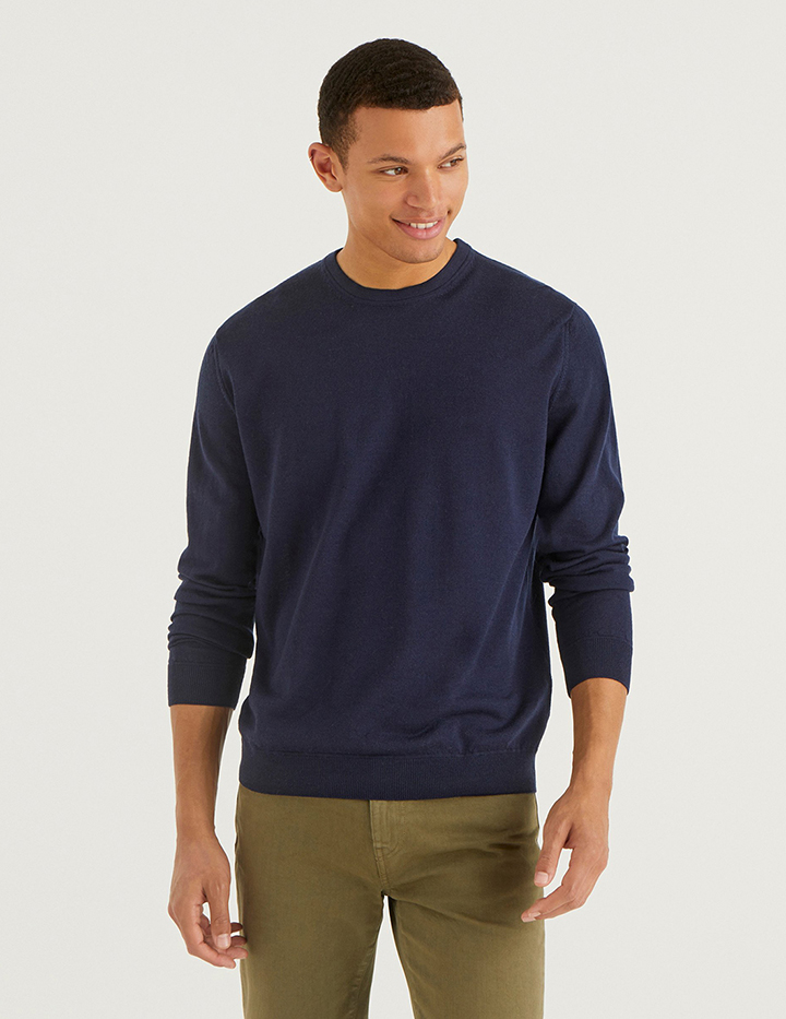 

Джемпер мужской 21A_1071U1O76 United Colors of Benetton синий 2XL, 21A_1071U1O76