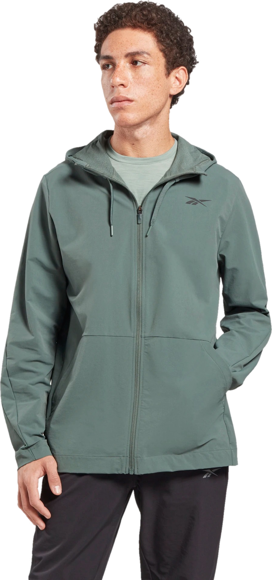 

Ветровка мужская Reebok HS5944 зеленая XL, Зеленый, HS5944