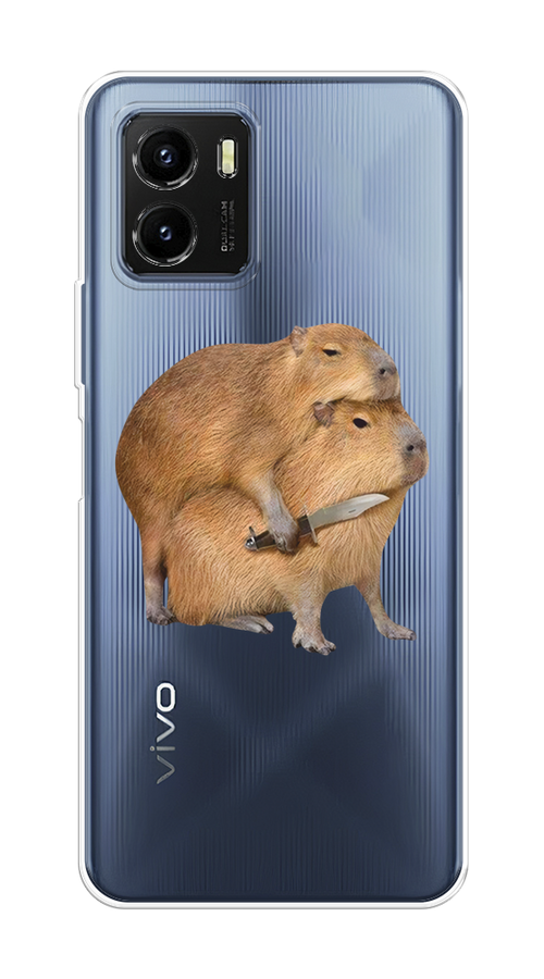 

Чехол на Vivo Y10 "Капибара с ножом", Бежевый, 266450-1