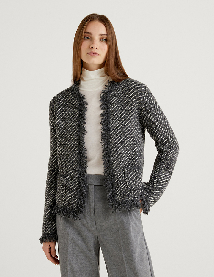 

Пиджак женский United Colors of Benetton 21A_114GE5605 разноцветный XS, 21A_114GE5605