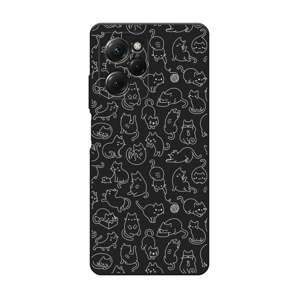 

Чехол Awog на Xiaomi Poco X5 Pro 5G "Шкодливые котики", Прозрачный;бежевый, 318052-1